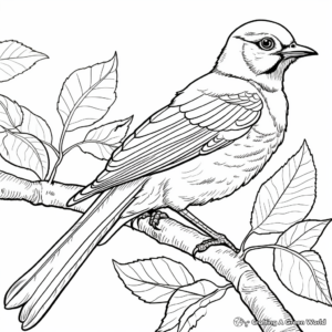 Intricate Blue Jay Coloring Pages for Adults 1