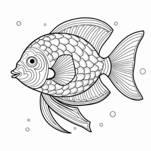 Intricate Blue Tang Fish Coloring Pages 3
