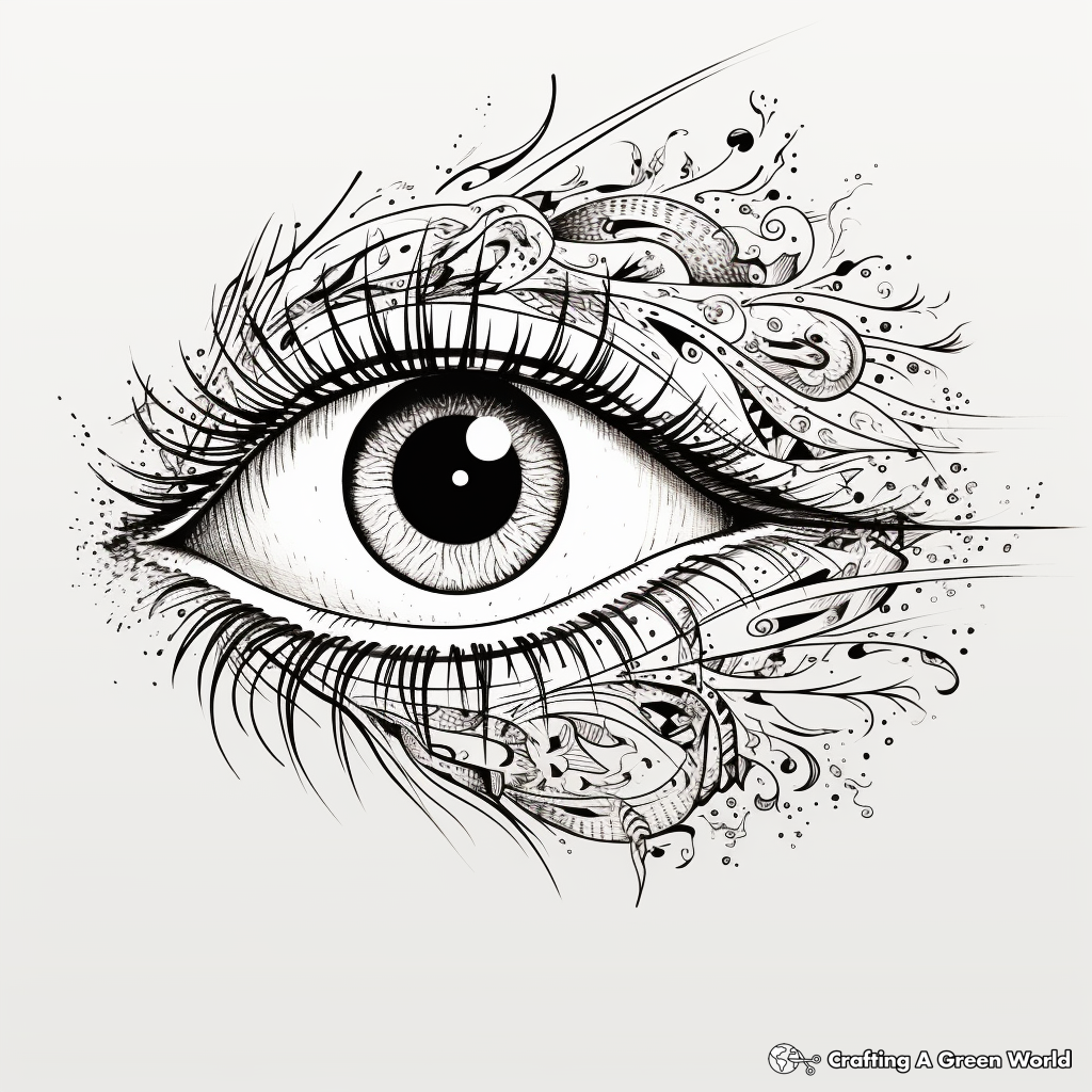 Intricate Brown Eye Coloring Pages 3