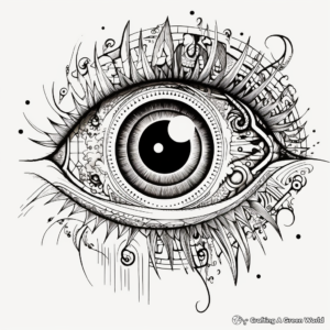 Intricate Brown Eye Coloring Pages 4