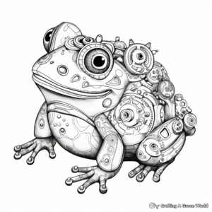 Intricate Bullfrog Coloring Pages for Artists 2