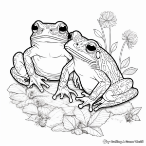 Intricate Bullfrog Coloring Pages for Artists 4