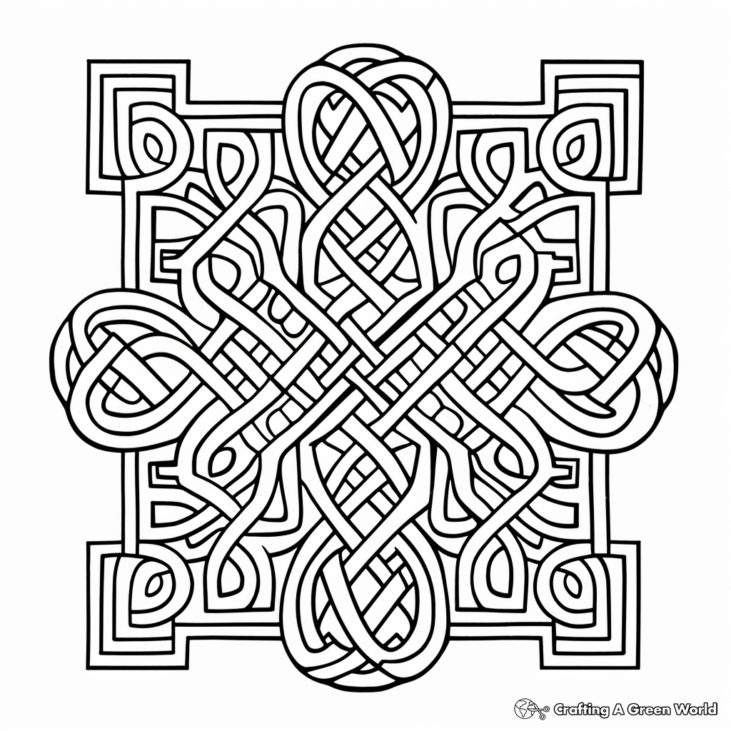 Intricate Celtic Knot Coloring Pages for Adults 1