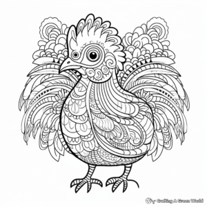 Intricate Chicken Mandala Coloring Pages 1