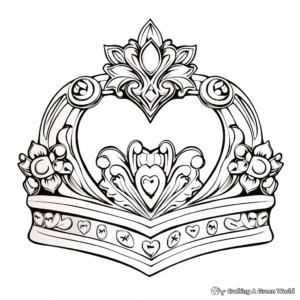 Intricate Claddagh Ring Coloring Pages for Adults 4