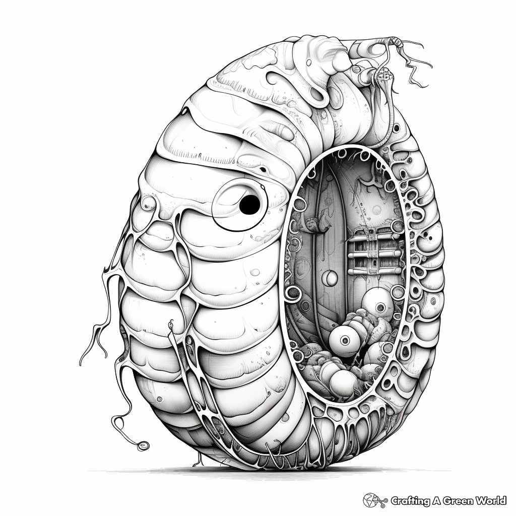 Intricate Cocoon Coloring Page for Advanced Colorists 2