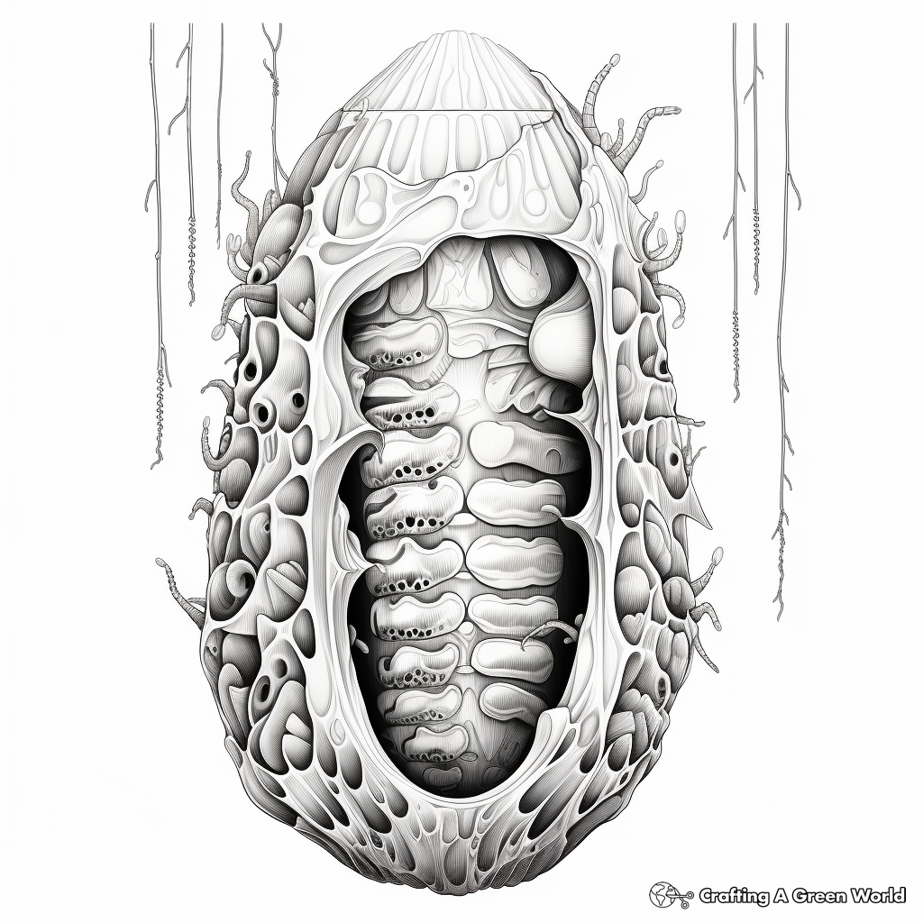 Intricate Cocoon Coloring Page for Advanced Colorists 3
