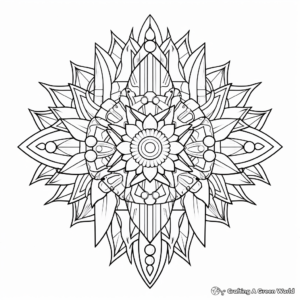 Intricate Crystal Symmetrical Coloring Pages 2
