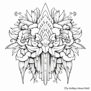 Intricate Crystal Symmetrical Coloring Pages 4