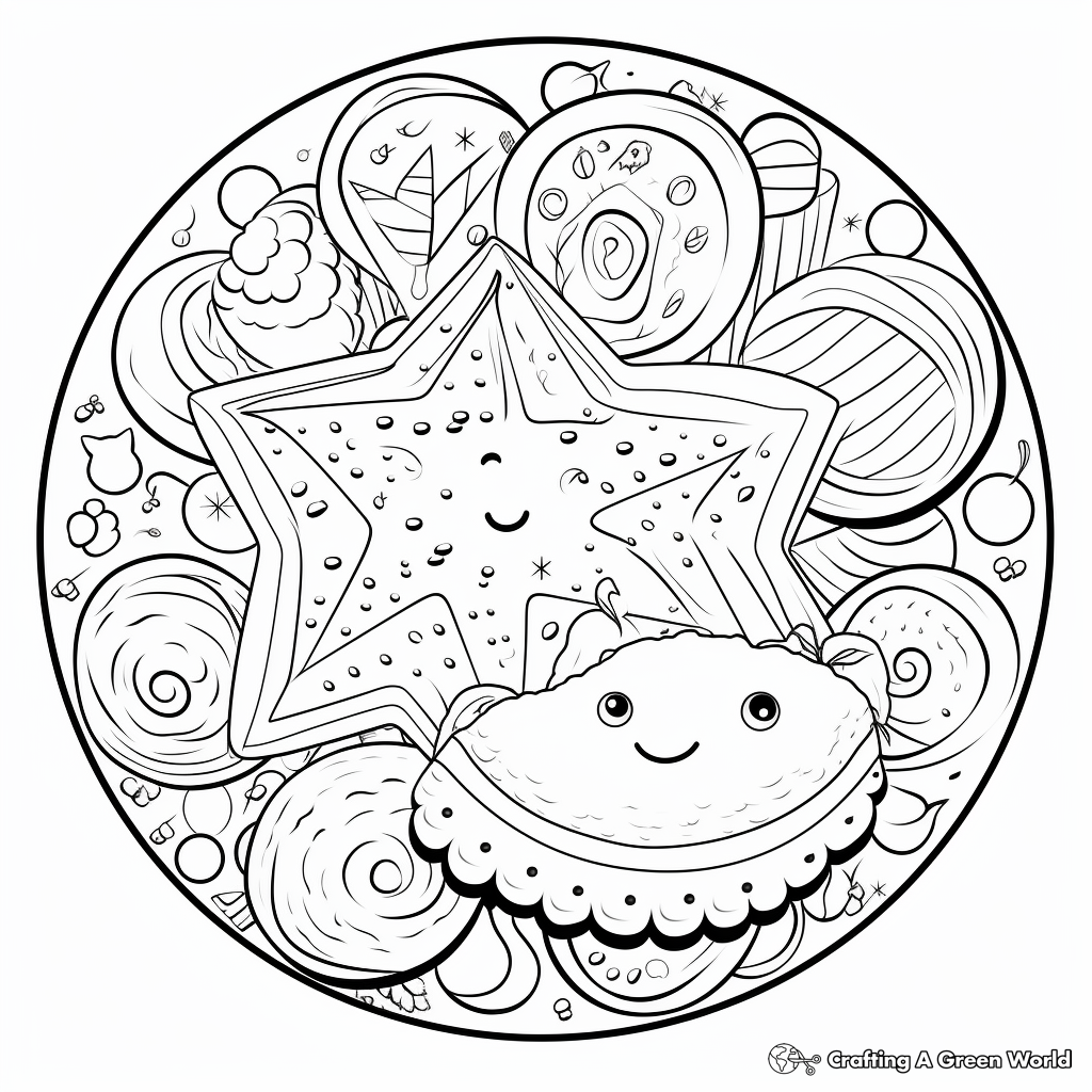 Intricate Decorated Cookie Coloring Pages for Adults 2