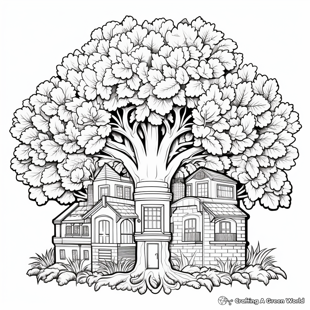 Intricate Dendrology Themed Arbor Day Coloring Pages 3