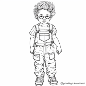 Intricate Designer Overalls Coloring Pages 4