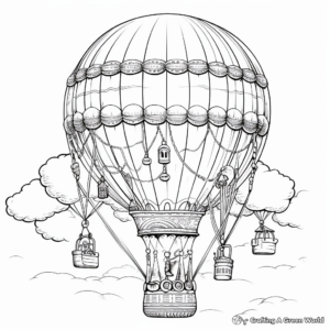 Intricate Detailed Balloon Coloring Pages for Adults 1