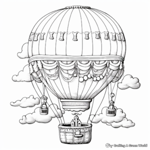 Intricate Detailed Balloon Coloring Pages for Adults 4