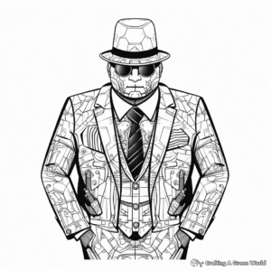 Intricate Detective Suit Coloring Pages 1
