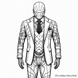 Intricate Detective Suit Coloring Pages 2