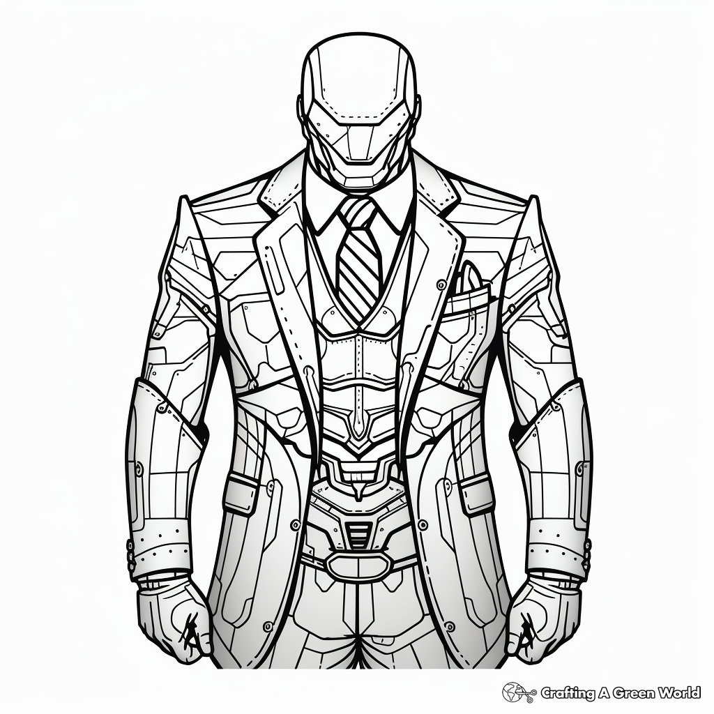 Intricate Detective Suit Coloring Pages 3