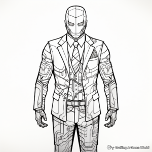 Intricate Detective Suit Coloring Pages 4