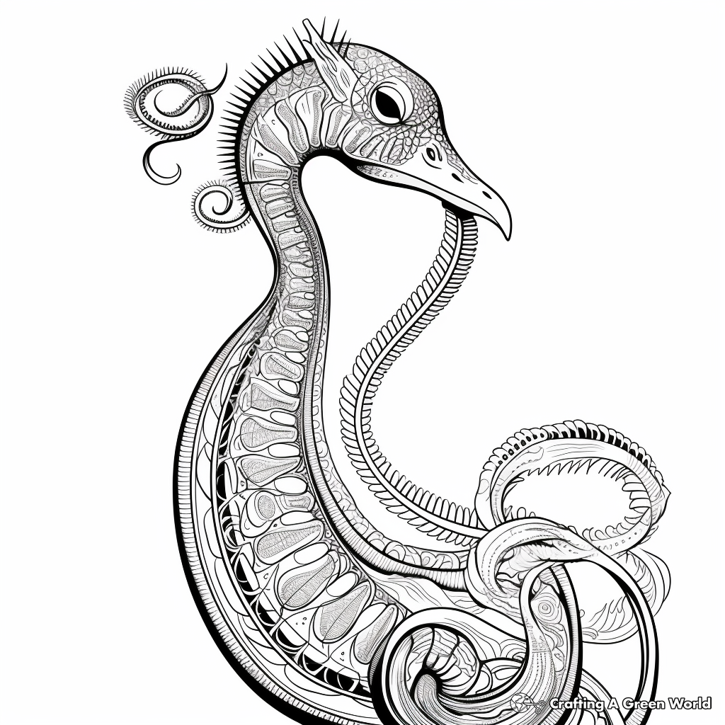 Intricate Diplodocus Coloring Pages 4