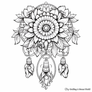 Intricate Dreamcatcher Coloring Pages 1