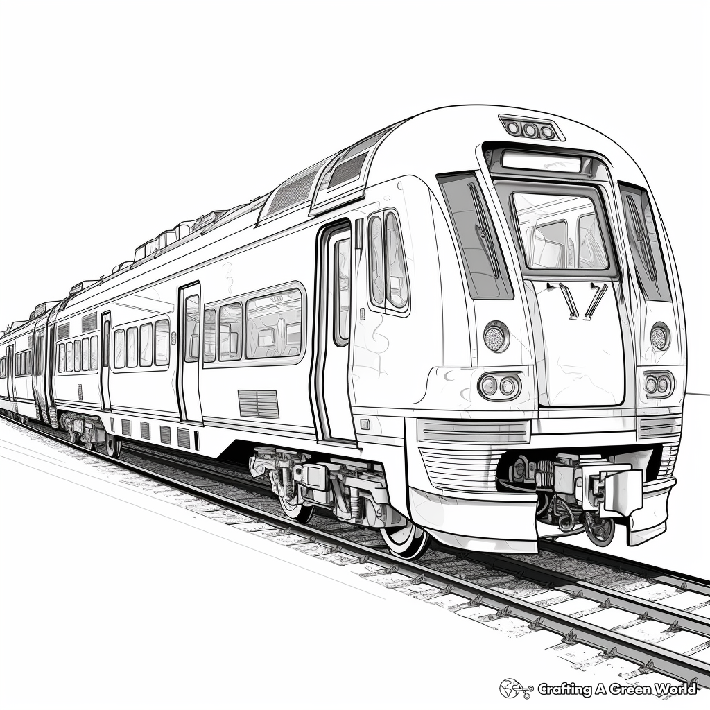 Intricate Electric Train Coloring Pages 4