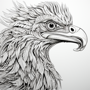Intricate Feathered Velociraptor Coloring Pages 2
