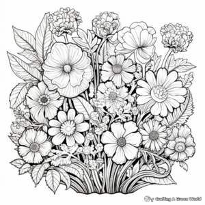 Intricate Floral Botanical Garden Coloring Pages 2