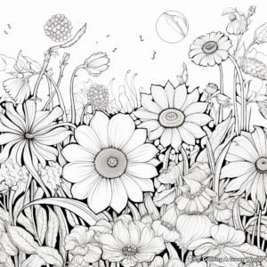 Intricate Floral Botanical Garden Coloring Pages 4