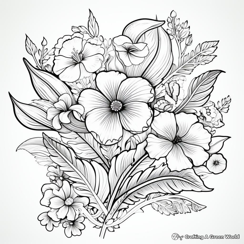 Intricate Floral Designs Coloring Sheets 1