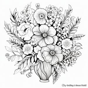 Intricate Floral Designs Coloring Sheets 3