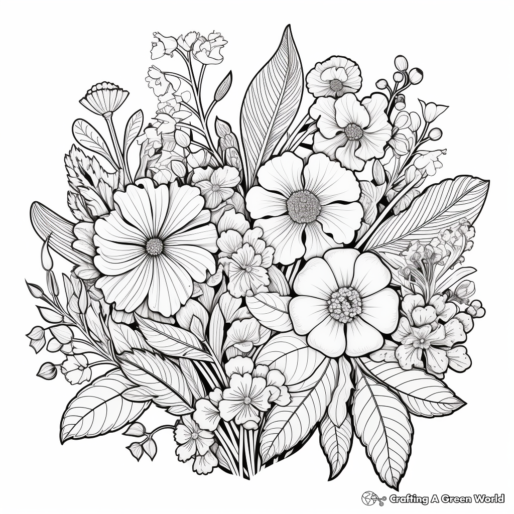 Intricate Floral Designs Coloring Sheets 4