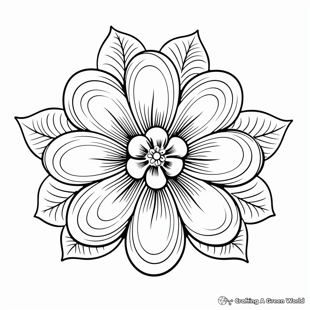 Intricate Floral Mandala Flower Coloring Pages 4