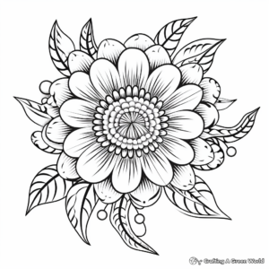 Intricate Flower Mandala Coloring Pages 1