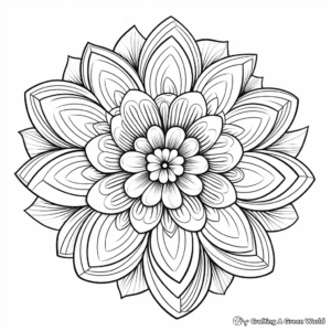 Intricate Flower Mandala Coloring Pages 3