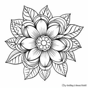 Intricate Flower Mandala Coloring Pages 4