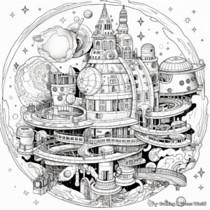 Intricate Galaxy Coloring Pages for Teens and Adults 3