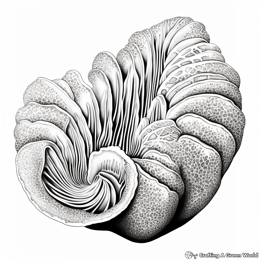 Intricate Geoduck Clam Coloring Pages for Artists 1