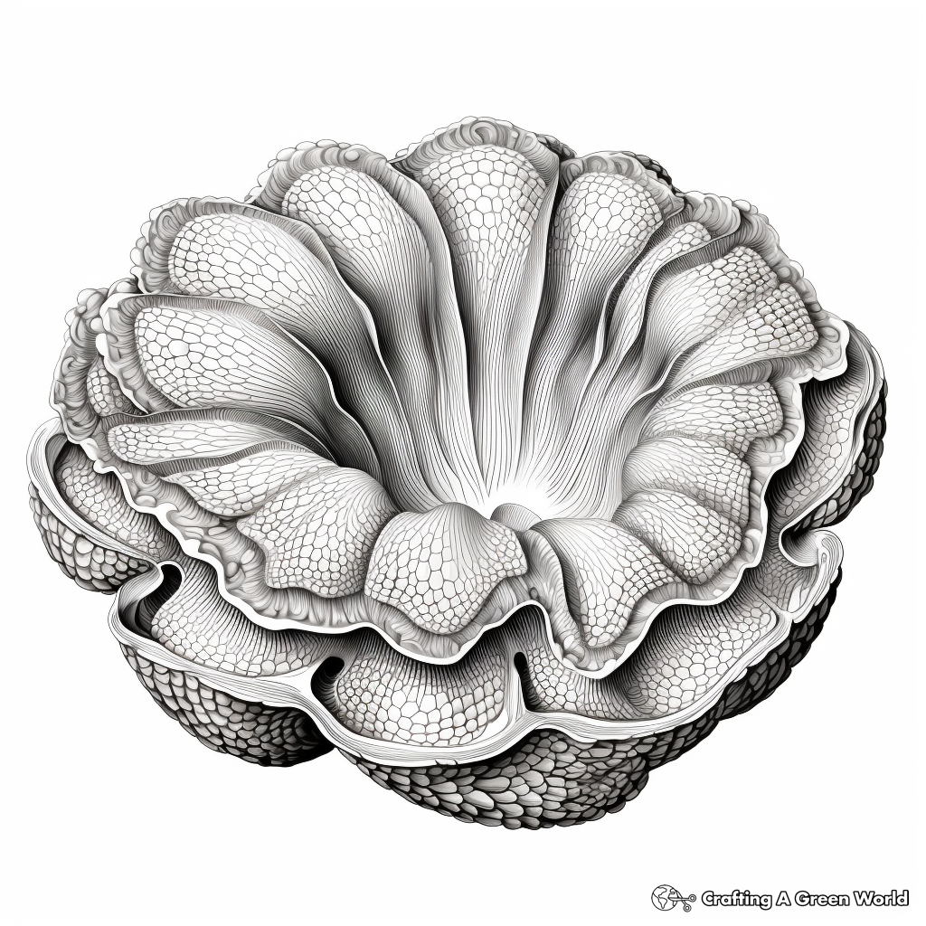 Intricate Geoduck Clam Coloring Pages for Artists 2