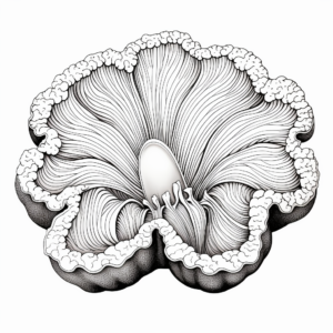 Intricate Geoduck Clam Coloring Pages for Artists 3
