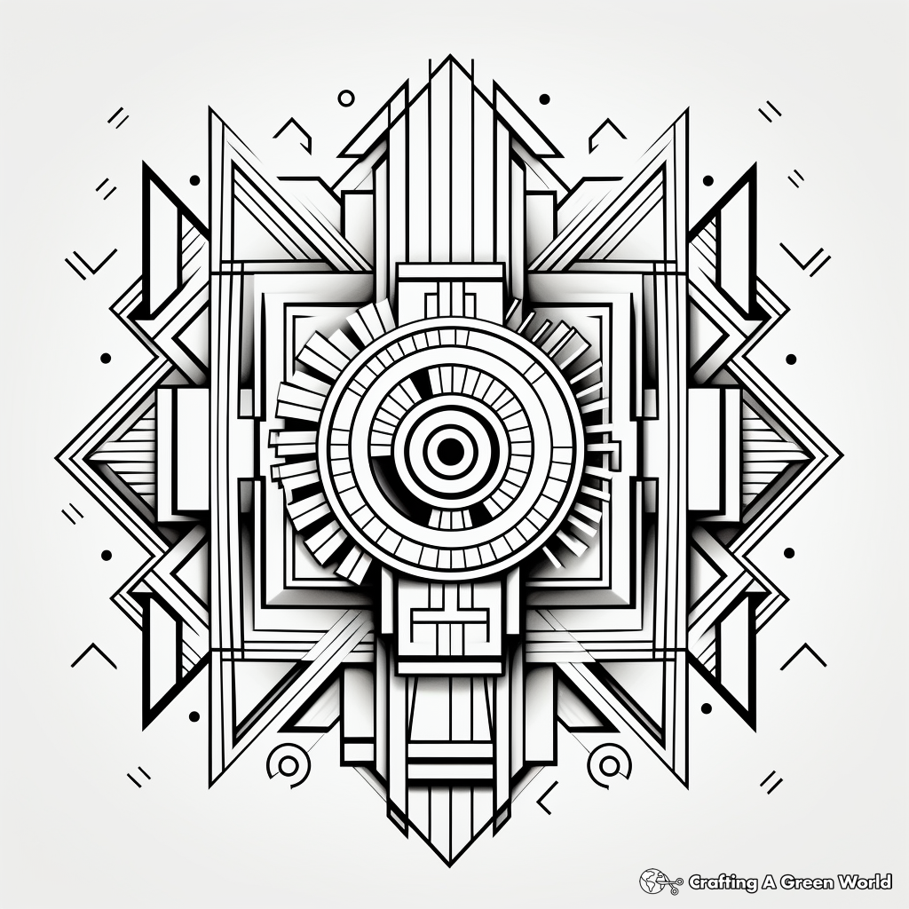 Intricate Geometric Shape Coloring Pages 1