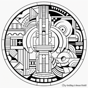 Intricate Geometric Shape Coloring Pages 3