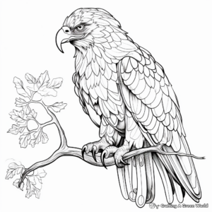Intricate Golden Eagle Coloring Pages 1
