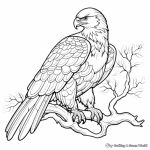 Intricate Golden Eagle Coloring Pages 4