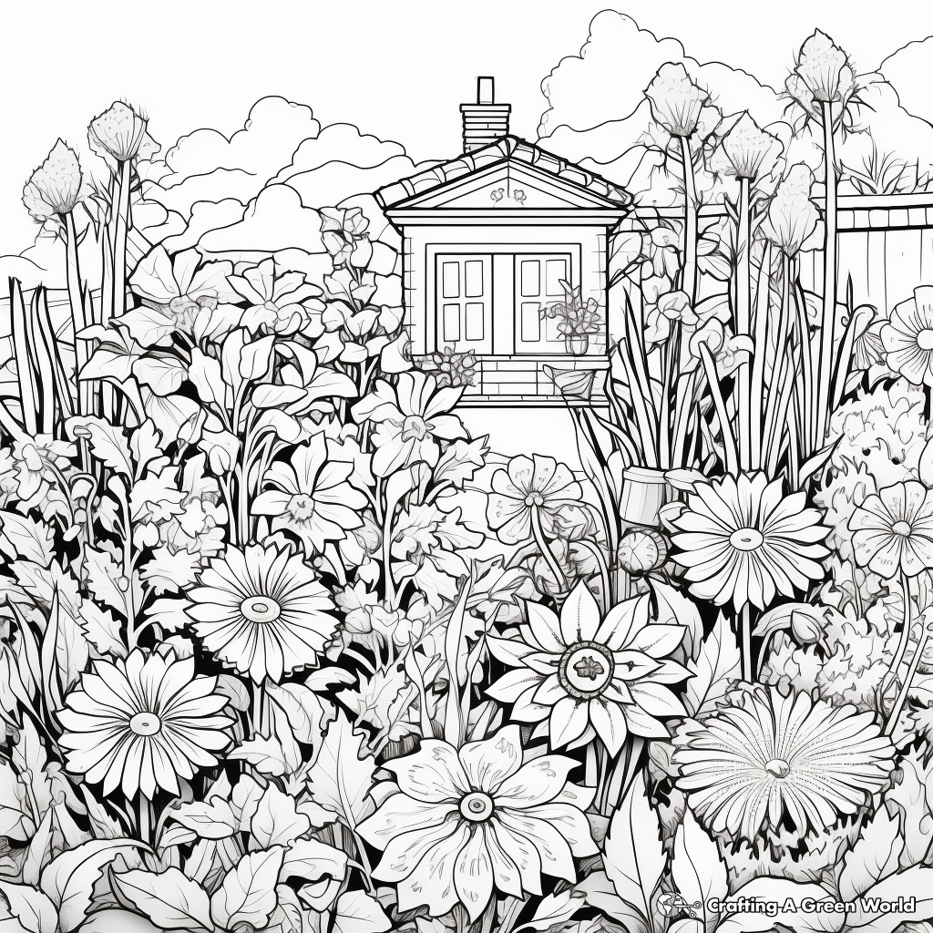 Intricate Herbal Garden Coloring Pages 3