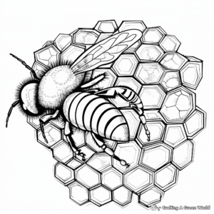 Intricate Honeycomb Structure Coloring Pages 3