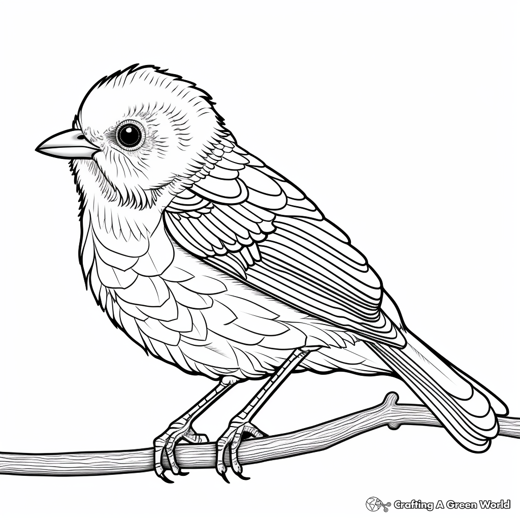 Intricate Hooded Oriole Coloring Pages 3