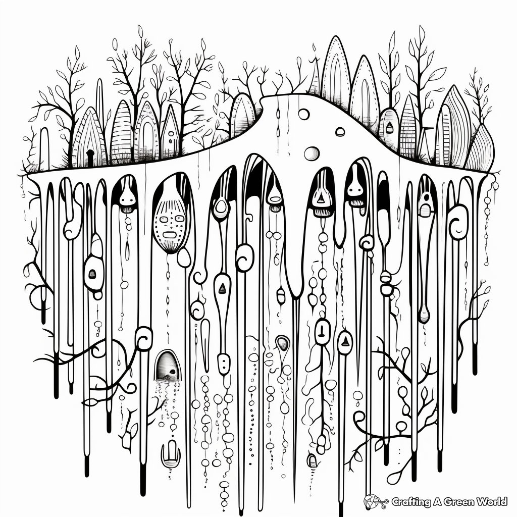 Intricate Icicle Coloring Pages 3