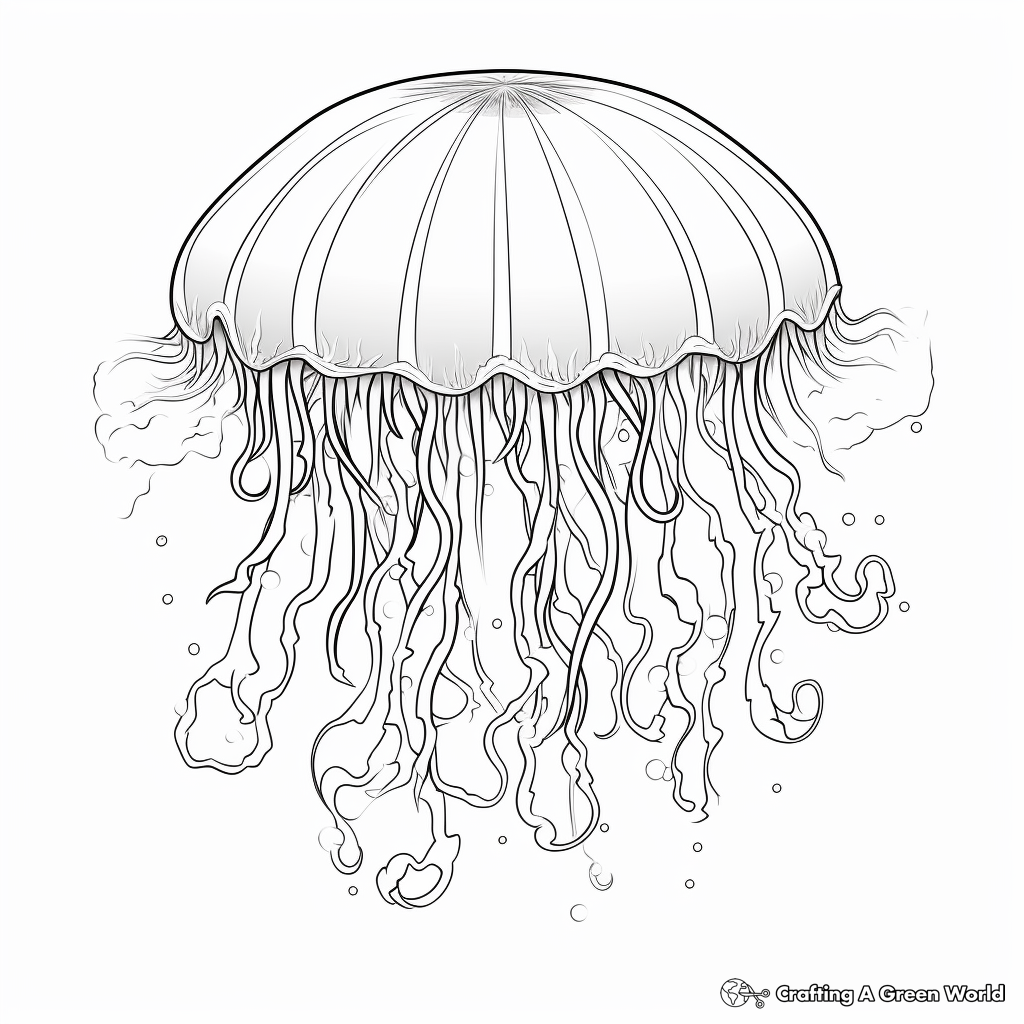 Intricate Jellyfish Coloring Pages For Adults 3