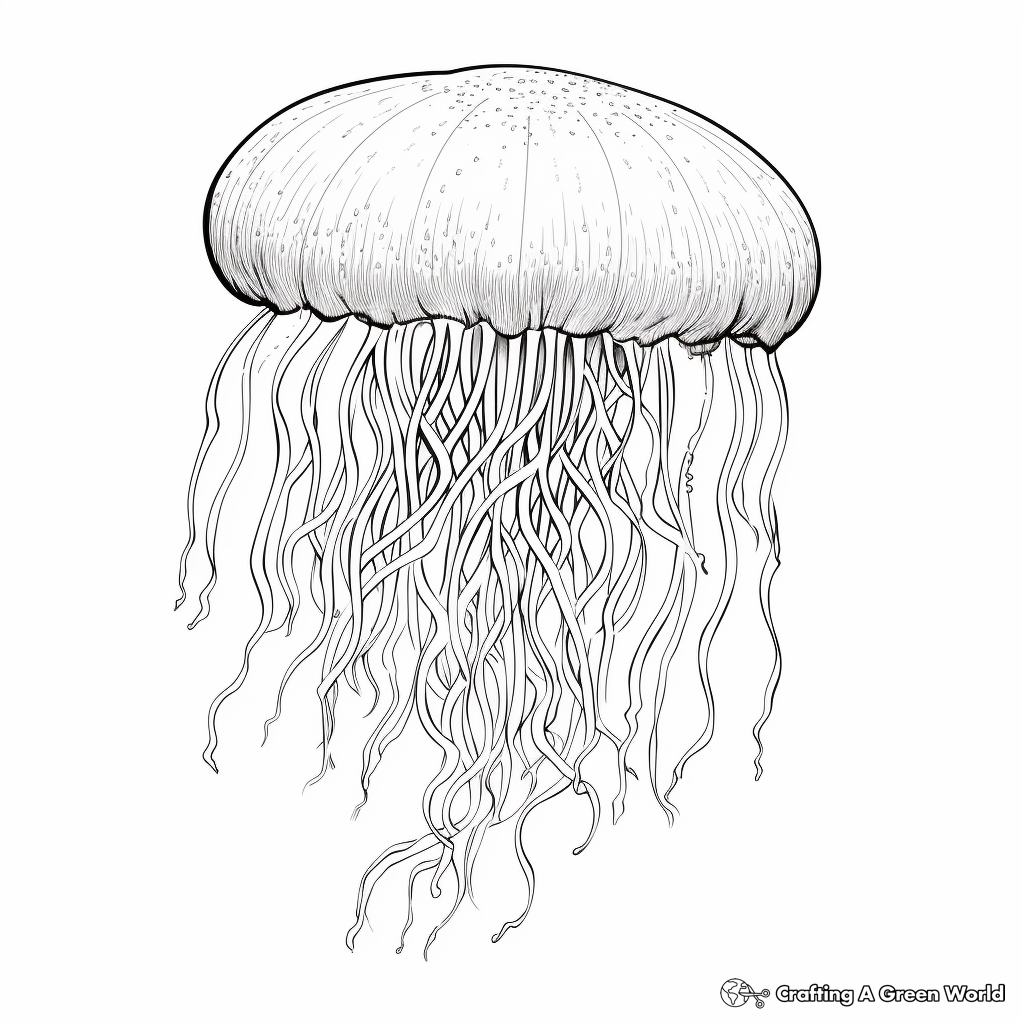 Intricate Jellyfish Coloring Pages For Adults 4