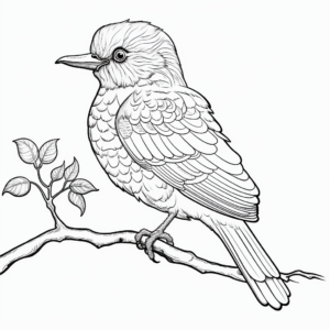 Intricate Kingfisher Coloring Pages 2